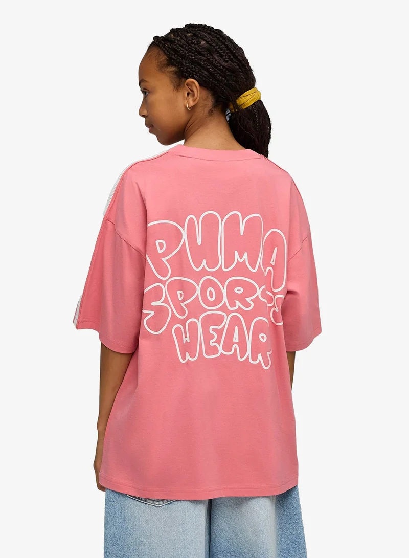 PUMA Youth Luminous Cloud Oversized Graphic T-Shirt
